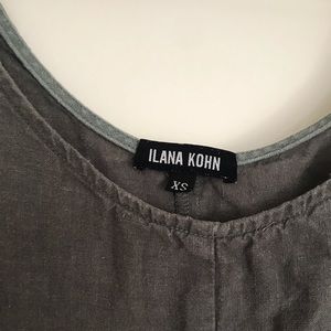 Ilana Kohn, gray/charcoal linen, Wendy Jumpsuit, size 4.